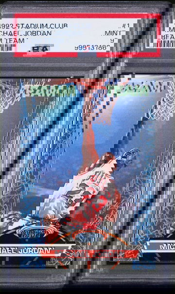 1992 Stadium Club Michael Jordan Beam Team PSA 9