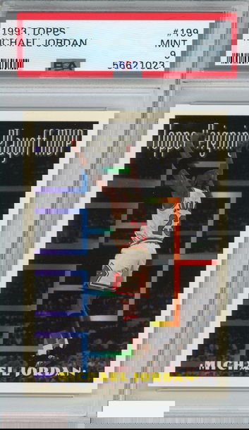1993 TOPPS MICHAEL JORDAN #199 CHICAGO BULLS HOF PSA 9 MINT