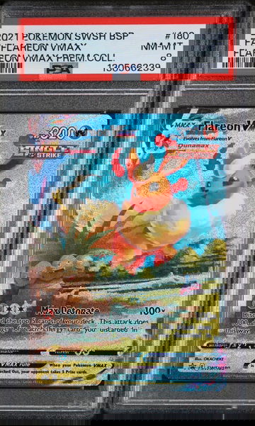 2019 Pokemon Sword and Shield Black Star Promos Premium Collection Flareon Vmax #SWSH180 PSA 8