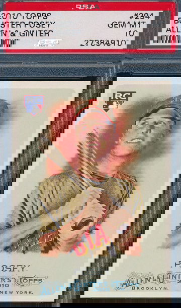 2010 Topps Allen & Ginter 294 Buster Posey RC PSA 10 GEM MT 4910