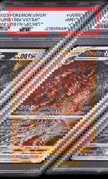 2023 Pokemon Sword and Shield Crown Zenith Secret Rare Giratina Vstar #GG69 PSA 9