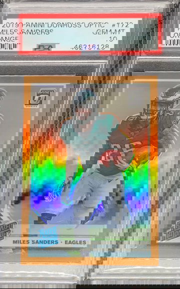 2019 Donruss Optic Miles Sanders Orange /199 Rookie PSA 10 Gem Mint