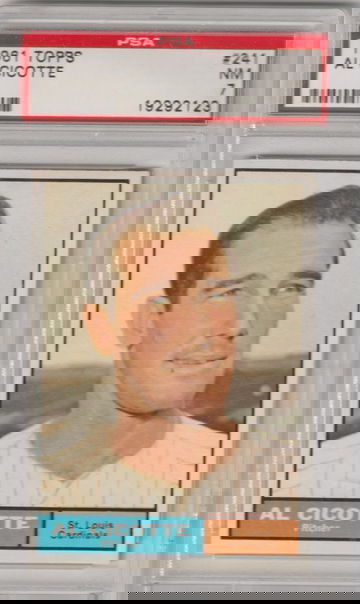 1961 Topps #241 Al Cicotte PSA 7 (Near Mint)