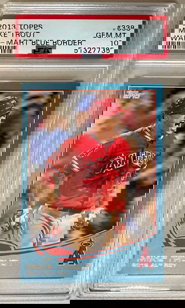 2013 TOPPS #338 MIKE TROUT GEM MINT WAL-MART BLUE BORDER
