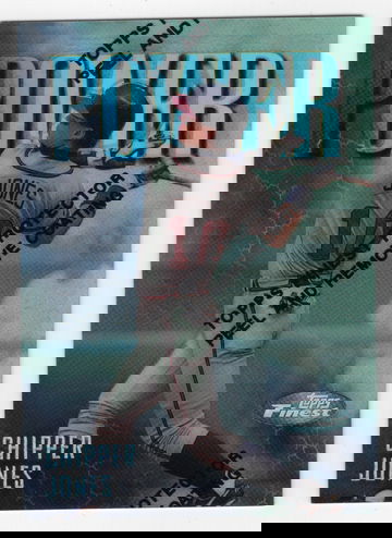 1997 TOPPS FINEST REFRACTOR CHIPPER JONES # 108 HOF