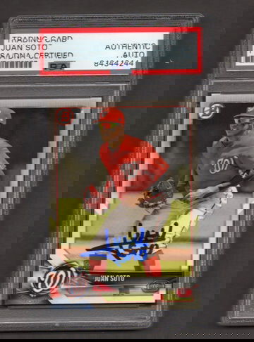 Juan Soto Signed Autographed 2018 Bowman #52 PSA DNA COA RC Very Early Sig