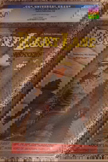 ROCKY LANE WESTERN #1, CGC 4.0 VG