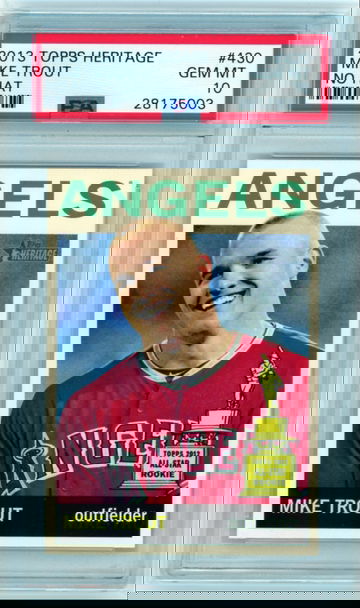 2013 Topps Heritage #430 Mike Trout No Hat PSA 10 GEM MINT!