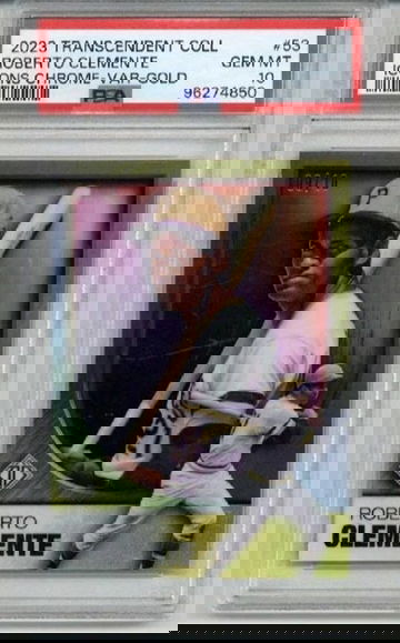 2023 TOPPS TRANSCENDENT COLLECTION ICONS CHROME GOLD ROBERTO CLEMENTE /10 PSA 10