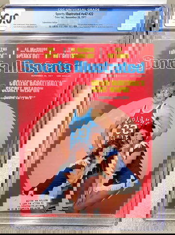 Sports Illustrated v47 #22 (1977) CGC 8.0 - 1st Larry Bird Subscription edition SI