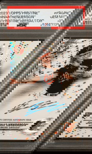 2023 Topps Pristine Autographs Pristine Refractors Gunnar Henderson #PAGHE /99 PSA 10