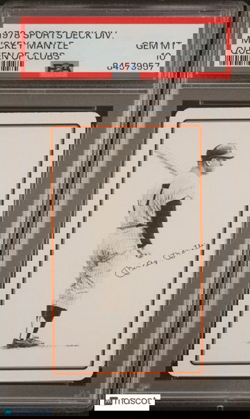 1978 Sports Deck Divison Mickey Mantle PSA 10 - Yankees - HOF - Queen of Clubs