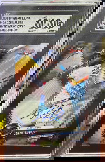 2018 Bowman’s Best Ozzie Albies Neophyte Sensations Auto 87/99 SGC 10 Gem Mint  