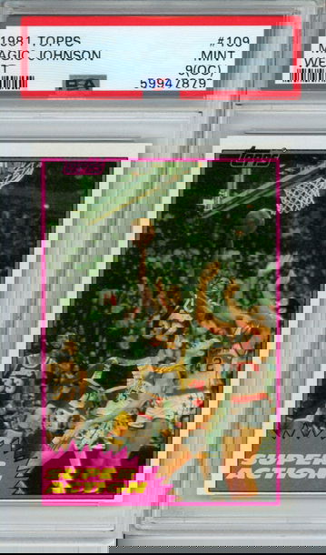 MAGIC JOHNSON 1981 Topps West #109 PSA 9 OC Mint LA Lakers HOF