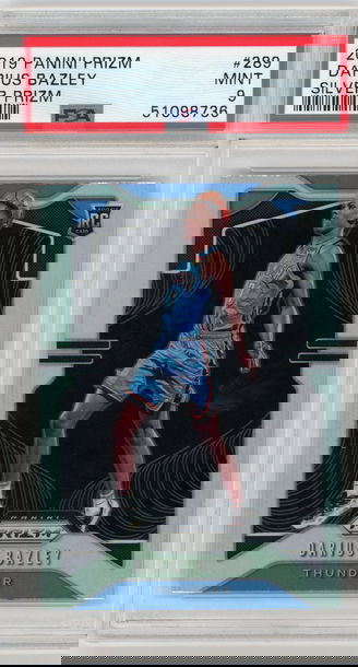 2019-20 Prizm #289 Darius Bazley Silver Prizm RC PSA 9 Mint