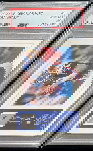 2002 UD Piece Of History Tom Brady SP Insert PSA 10 Gem Mint #58 2nd Rookie Year