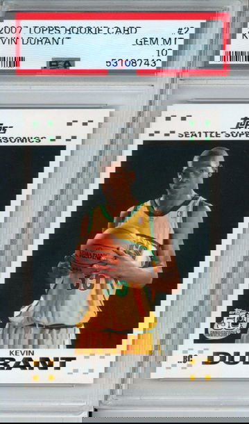 KEVIN DURANT 2007 Topps Rookie Set #2 PSA 10 GEM MINT ROOKIE card