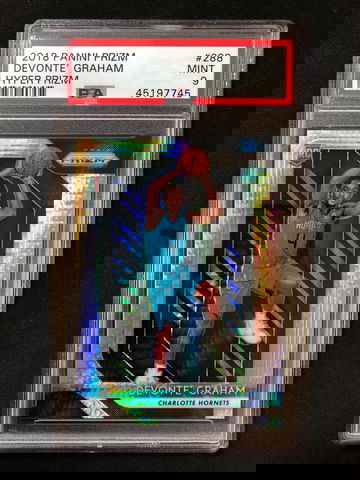 2018 Panini Prizm - Devonte Graham - Rookie Hyper Prizm PSA 9 Mint