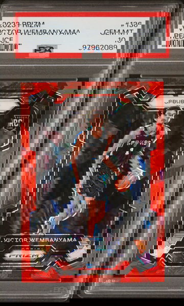 2023 Panini Prizm Red Ice Prizm Victor Wembanyama #136 PSA 10