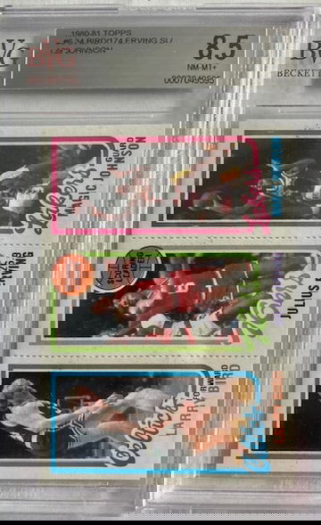 1980-81 Topps Larry Bird/Julius Erving/Magic Johnson RC BVG 8.5