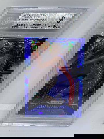 2019-20 Panini Prizm Sekou Doumbouya Blue Ice Prizms /99 BGS 9