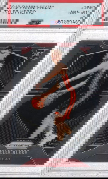 2019 Panini Prizm Tyler Herro Heat RC PSA 8 NM-MT