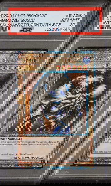 2024 Yu-Gi-Oh! #EN086 Summoned Skull Quarter Century SCR PSA 10