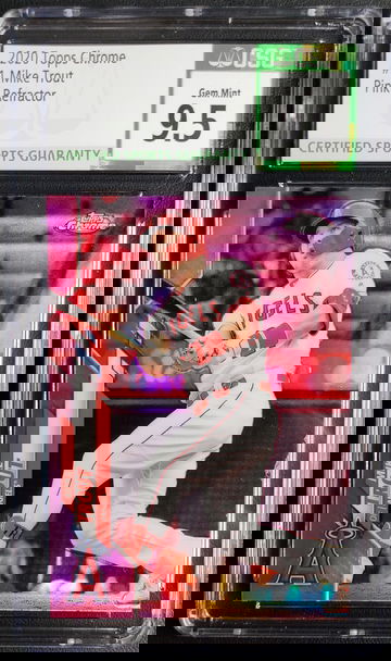 2020 Topps Chrome Pink Refractor #1 Mike Trour CSG 9.5 GEM MT