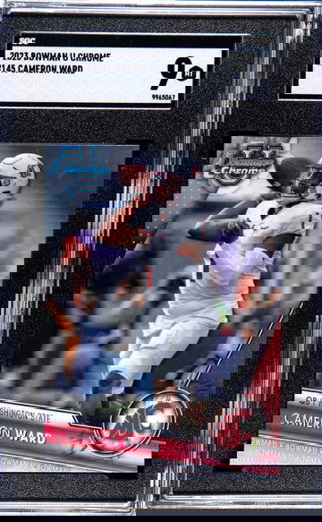 2023 Bowman University Chrome #145 Cameron Ward SGC 9