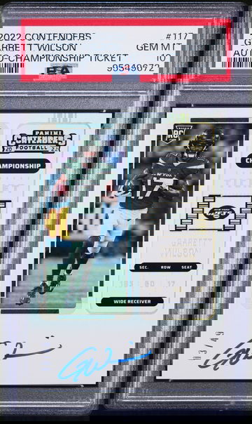 GARRETT WILSON 2022 CONTENDERS ROOKIE CHAMPIONSHIP TICKET ON-CARD AUTO PSA 10 GEM MINT - POP 5! 🔥