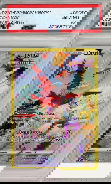 2023 POKEMON SWORD AND SHIELD CROWN ZENITH FA LATIAS #GG20 PSA 10