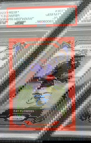 2023 Panini Prizm Zay Flowers Red Wave Rookie Auto