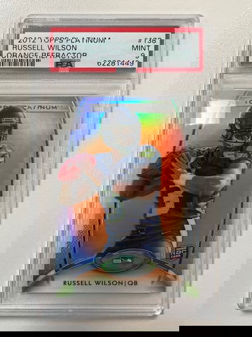 2012 Topps Platinum - Russell Wilson - Rookie Orange Refractor PSA 9 Mint