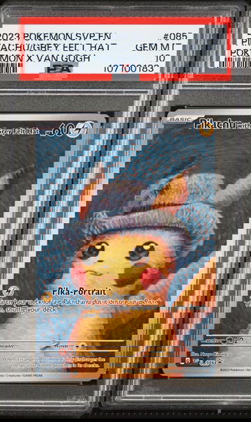 2023 POKEMON SVP EN-SV BLACK STAR PROMO #085 PIKACHU WITH GREY FELT HAT PSA 10