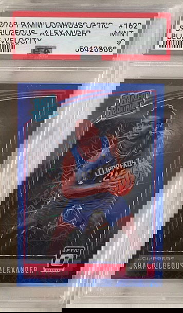 2018 Shai Gilegous Alexander Optic Blue Velocity PSA 9