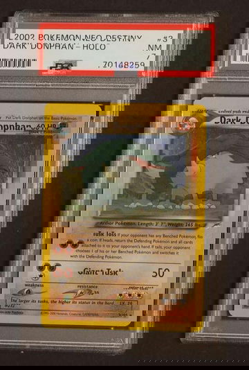 2002 Pokemon Neo Destiny Holo Dark Donphan #3 PSA 7