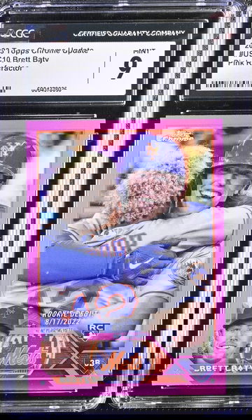 2023 TOPPS BRETT BATY PINK REFRACTOR #USC10 CGC 9