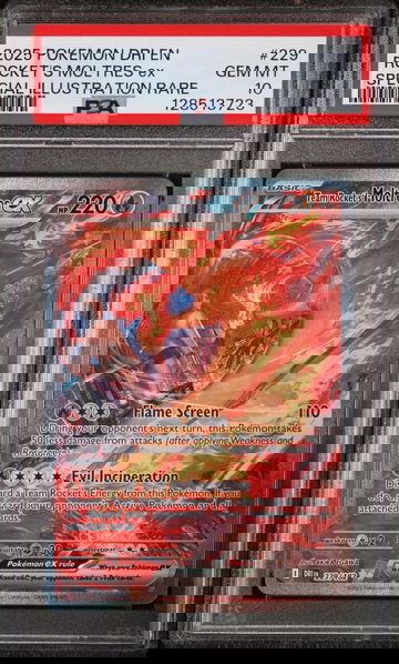 2025 Pokemon Scarlet and Violet Destined Rivals Special Illustration Rare Team Rocket’S Moltres Ex #229 PSA 10