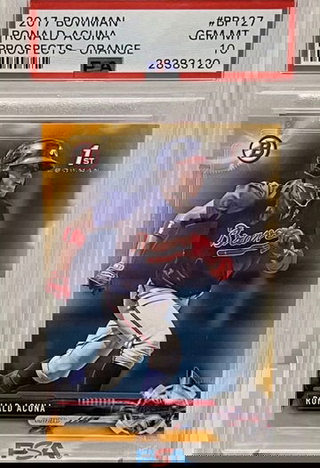 PSA 10 RONALD ACUNA JR. 2017 Bowman 1st TRUE ORANGE 21/25 POP 7