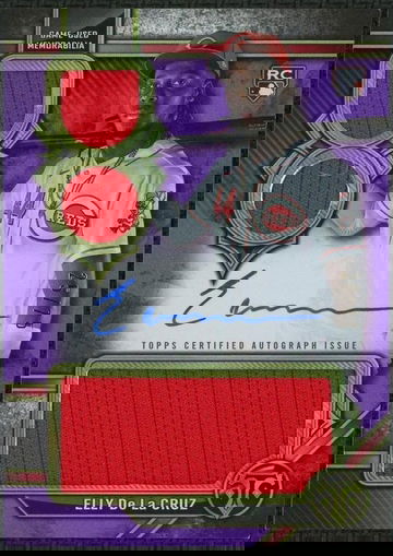 2024 Topps Triple Threads Amethyst Elly De La Cruz #RAR-ED RC Auto Relic /75