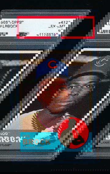 1963 Topps #472, Lou Brock, PSA 6 EXMT *Tough Hi # SP