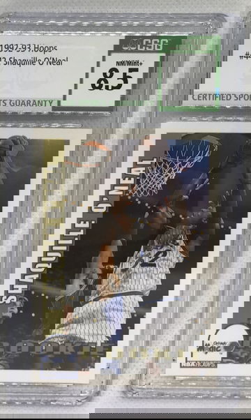 1992-3 Hoops Basketball Shaquille O'Neal Rookie Card RC CSG 8.5