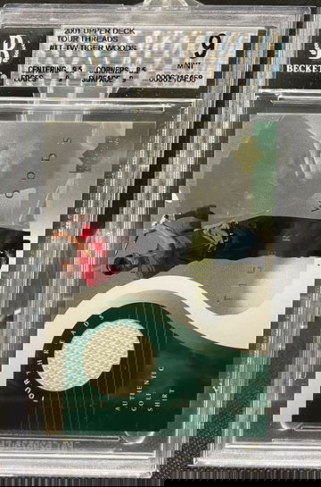 2001 Upper Deck Tiger Woods Tour Threads Rc #TT-TW BGS 9