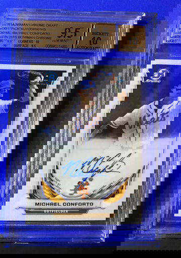 2014 Bowman Chrome Draft Pick Auto Michael Conforto Rookie BGS 9.5/10- 🤩 Sub Grades- Let’s Go Mets!!! 🔥