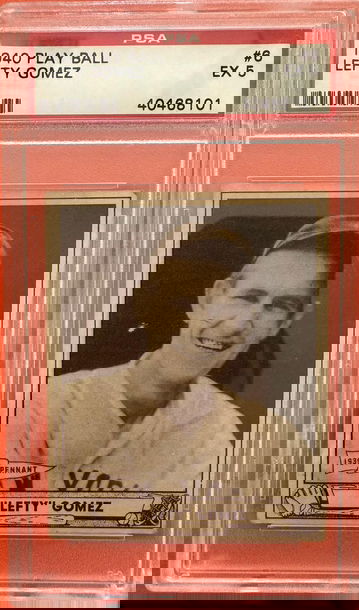 1940 PLAY BALL LEFTY GOMEZ #6 PSA 5 EXCELLENT VINTAGE BASEBALL NY YANKEES