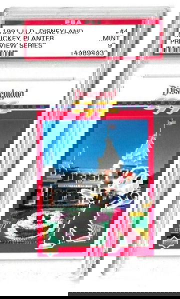 1991 Upper Deck Disneyland Preview Series Mickey Planter #4 PSA 9