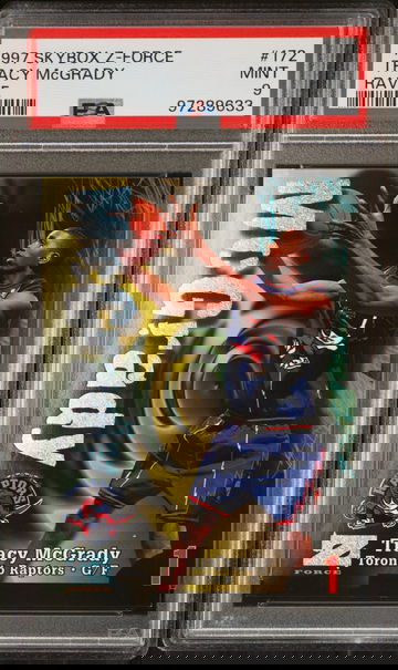 Tracy McGrady 1997 Skybox Z-Force Rave /399 Rookie RC PSA 9