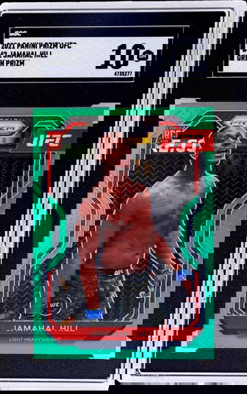 2021 Panini Prizm UFC Green Prizm Jamahal Hill #42 RC SGC 10