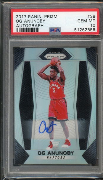 2017 Prizm Silver Autograph OG Anunoby PSA 10 