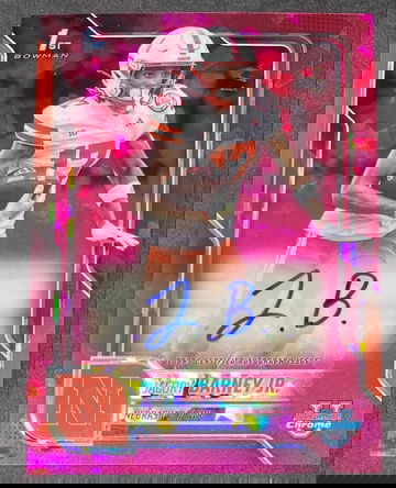 Bowman Chrome Sapphire Jacory Barney Jr 1/1 auto